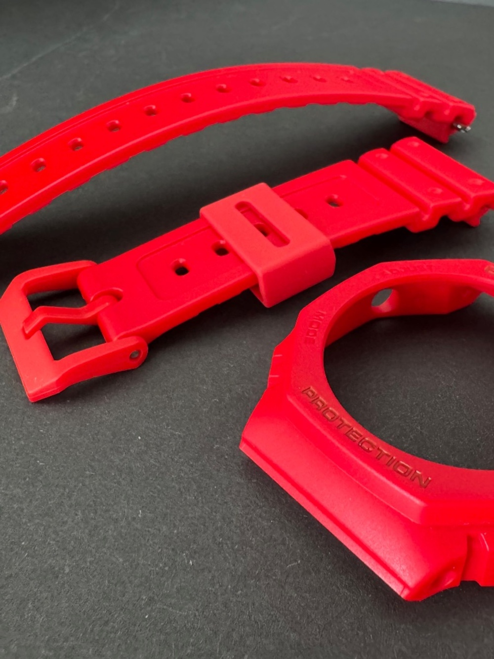 Genuine Casio G-Shock Band Strap & Bezel Set GA-2100 & GA-B2100 Red Rubber